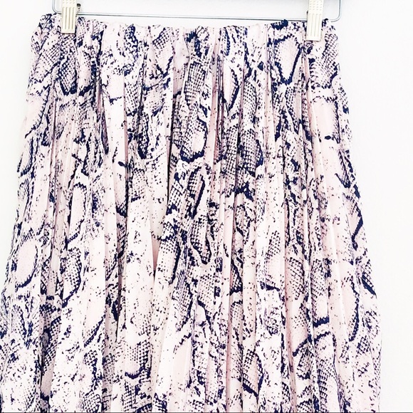 NWT CODEXMODE Snake Print Pleated Midi Skirt - Picture 3 of 4